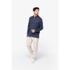 Chemise à col Mao délavée  en lin homme