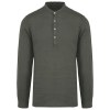 Chemise à col Mao délavée  en lin homme