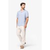 Chemise à col bowling en lin homme