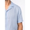 Chemise à col bowling en lin homme