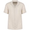 Chemise à col bowling en lin homme