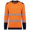 T-shirt de sécurité recyclé col rond manches longues unisexe