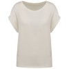 T-shirt écoresponsable manches à revers femme