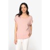 T-shirt écoresponsable manches à revers femme