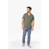 Chemise écoresponsable délavée en jersey manches courtes à col bowling homme