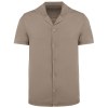 Chemise écoresponsable délavée en jersey manches courtes à col bowling homme
