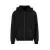 Sweat capuche zippé lourd délavé