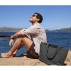 Sac shopping ovale en coton recyclé délavé