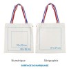 Sac coton ALFRED tricolor - France - Ecru