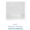 Trophée en plexiglas ETOILE - France 3 mm
