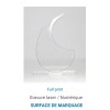 Trophée en plexiglas VIRGULE - France 3 mm