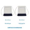 Sac à dos coton EASY Bicolore 230 - Bleu Marine