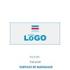 Sticker MAT repositionnable RECTANGULAIRE blanc (INT/EXT)