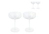 Lot de 2 flûtes à champagne Byon Opacity avec motif de verre élégant 300 ml