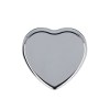 Baume à lèvres plat métallique en forme de cœur