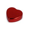 Baume à lèvres plat métallique en forme de cœur
