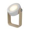 Lampe LED multifonctionnelle Coollux avec poignée en bambou