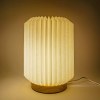Lampe LED en papier pliable Coollux Aurore sur socle en bois, 22cm