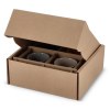 Boîte cadeau personnalisée pour 4 mugs 24.3 x 24.3 x 9.9 cm