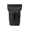 OSASCO BPACK. Sac à dos avec système de fermeture à glissière permettant de rouler la partie supérieure pour l'adapter au volume du sac à dos, fabriqué en polyester recyclé 600D