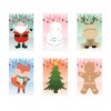 GLIMN. Set de six feuilles avec figurines de Noël et 3 feuilles d'autocollants
