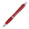 Stylo transparent avec clip en métal argenté