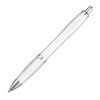 Stylo transparent avec clip en métal argenté