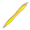 Stylo transparent avec clip en métal argenté