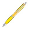 Stylo transparent avec clip en métal argenté