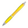 Stylo transparent avec clip en métal argenté