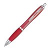 Stylo transparent avec clip en métal argenté