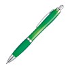 Stylo transparent avec clip en métal argenté