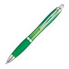 Stylo transparent avec clip en métal argenté