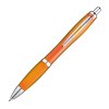 Stylo transparent avec clip en métal argenté