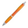 Stylo transparent avec clip en métal argenté