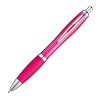Stylo transparent avec clip en métal argenté