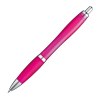 Stylo transparent avec clip en métal argenté
