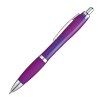 Stylo transparent avec clip en métal argenté
