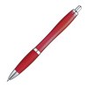 Stylo transparent avec clip en métal argenté
