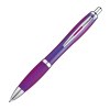 Stylo transparent avec clip en métal argenté