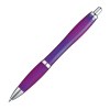 Stylo transparent avec clip en métal argenté