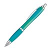 Stylo transparent avec clip en métal argenté