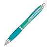 Stylo transparent avec clip en métal argenté