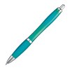 Stylo transparent avec clip en métal argenté