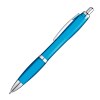 Stylo transparent avec clip en métal argenté