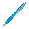 Stylo transparent avec clip en métal argenté
