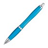Stylo transparent avec clip en métal argenté