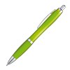 Stylo transparent avec clip en métal argenté