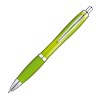 Stylo transparent avec clip en métal argenté