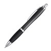 Stylo transparent avec clip en métal argenté